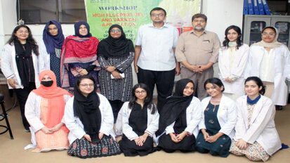 Fluoride gel application workshop at BDC