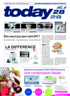 today Congrès ADF Paris Nov. 28, 2013