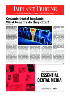 Implant Tribune UK No. 1, 2017