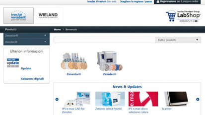 Labshop di Ivoclar Vivadent per prodotti Wieland