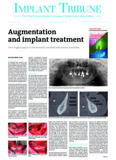 Implant Tribune Middle East & Africa No. 1, 2018