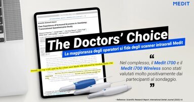 I risultati di una ricerca scientifica raccolti in un report, collocano il Medit i700 wireless, il Medit i700, e il Medit i600 al vertice degli scanner intraorali