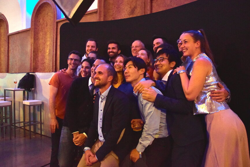 Attendees had their photographs taken to have a keepsake of the night. (Photograph: Franziska Beier, DTI) 