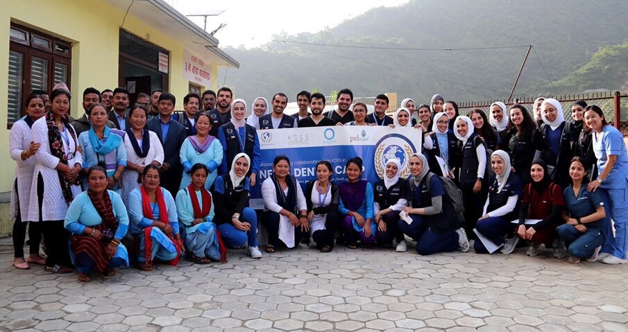Kuwaiti dentistry students reach remote villages in Nepal to treat the poor. — KUNA photos
