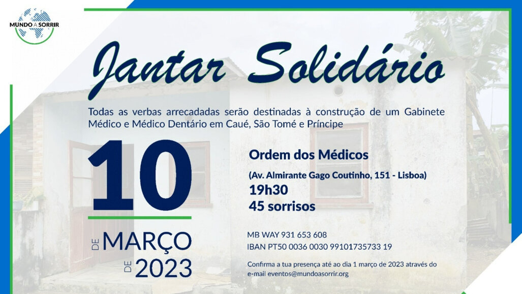 Mundo A Sorrir organiza jantar solidário
