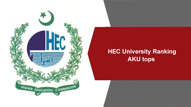 HEC University Ranking AKU tops