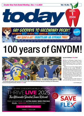 today Greater New York Dental Meeting Dec. 1, 2024