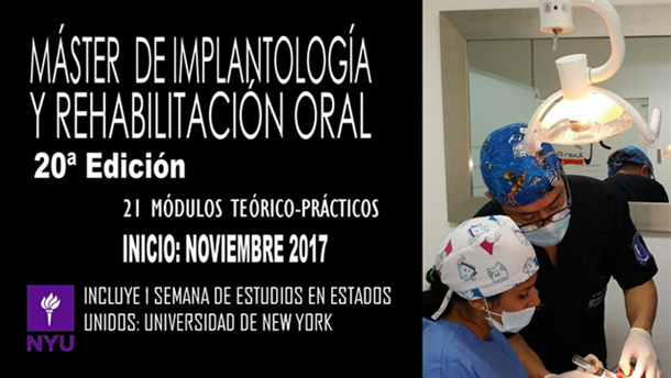 XX Master en Implantología y Rehabilitación Oral 2017-2018