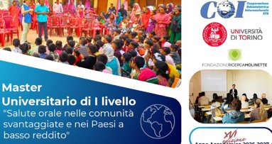 Al via le iscrizioni al XVI Master in Salute orale nelle comunità svantaggiate e nei Paesi poveri