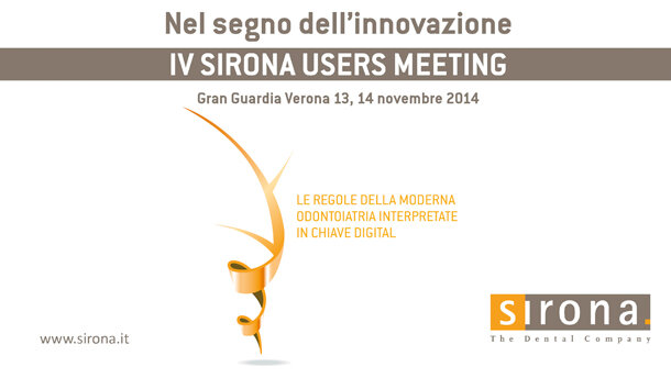 IV Sirona Users Meeting, 13 e 14 novembre al Palazzo della Gran Guardia di Verona