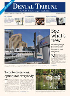 today daily Ontario Dental Association Annual Spring Meeting May 10-11, 2012