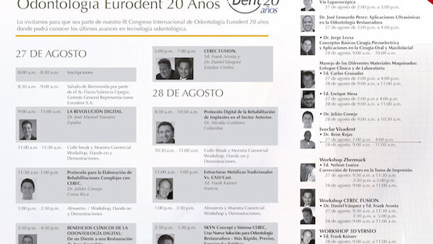 III Congreso Internacional de Odontología Eurodent 20 años