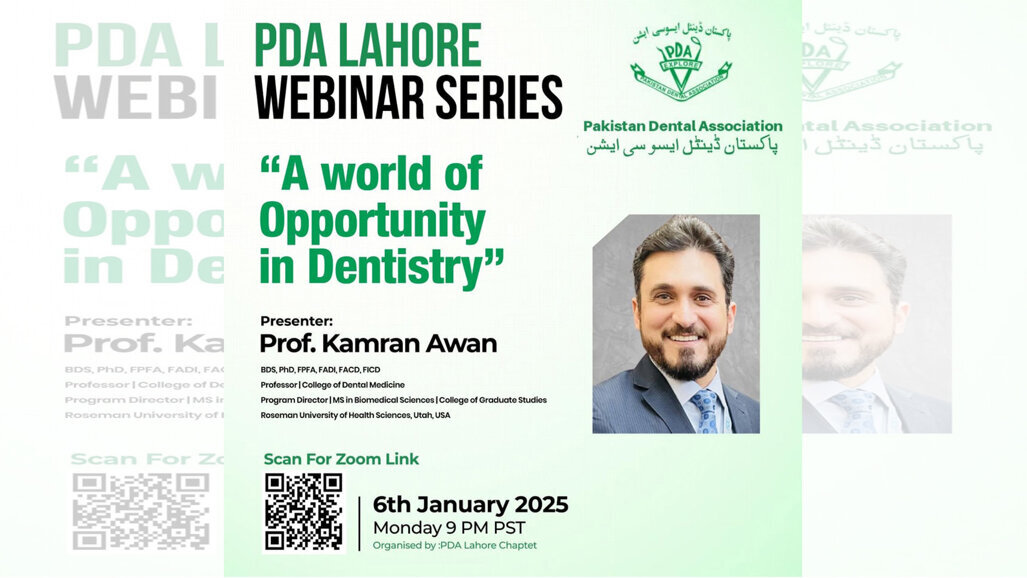 Pakistan Dental Association Lahore Chapter announces webinar series