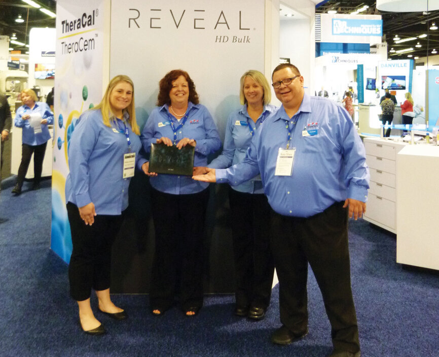 The team at Bisco stands ready to ‘Reveal’ its new light-cured bulk fill restorative composite.