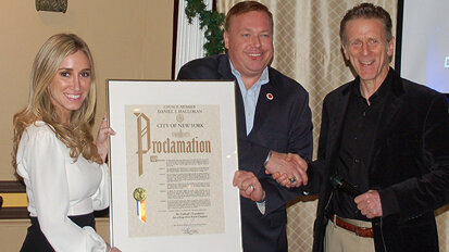 Fialkoff Dental Study Club’s drug education program for schoolchildren is recognized