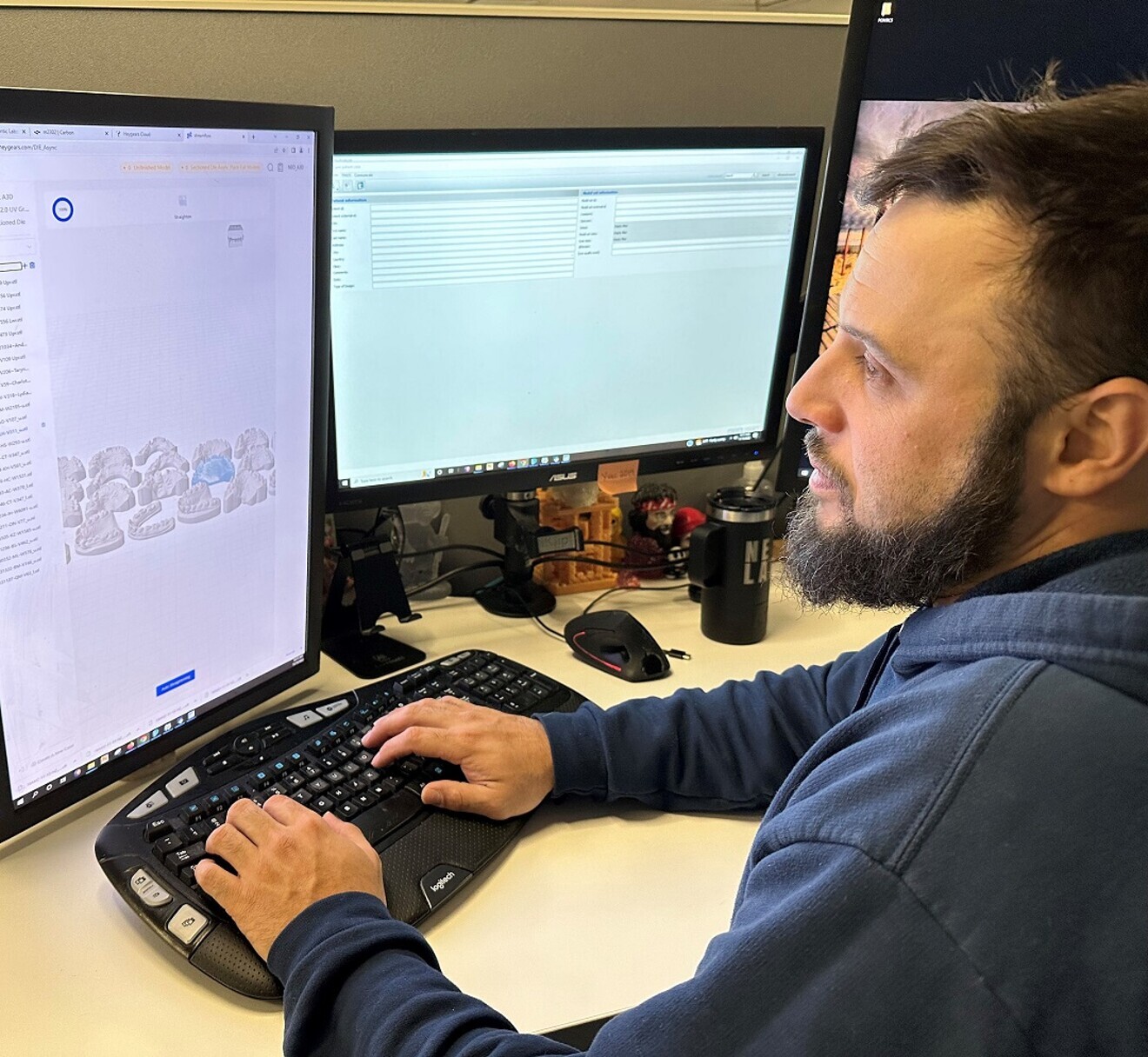 Fig. 3: A NEOLab print technician using HeyGears Cloud preprocessing.