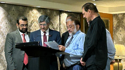 Prof Arham Chohan takes Oath as President-Elect PDA
