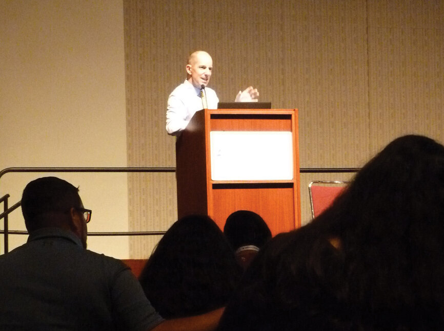 Dr. Raphael Bernier speaks during the ‘Update on the Spectrum’ session at AAPD 2018.