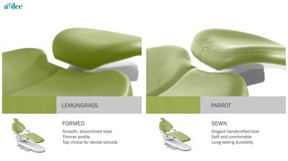 A-dec 500 Sewn vs Formed Upholstery