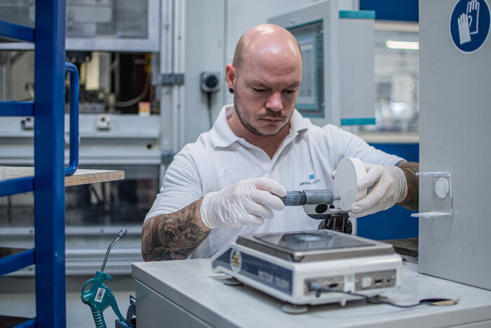 Every item that is produced at Dentustry One is checked as part of the company’s strict quality control measures. (Image: Amann Girrbach)