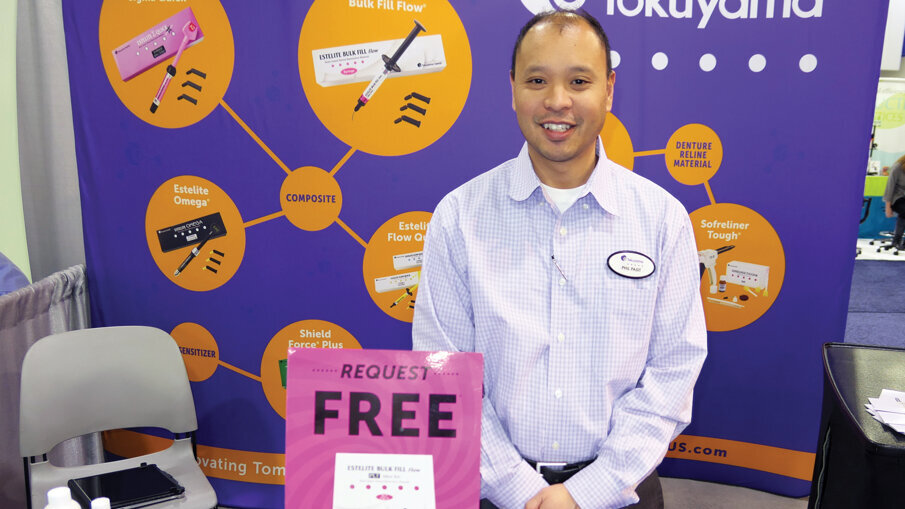 Phil Pasit of Tokuyama wants everyone to stop by for their free mini kit.