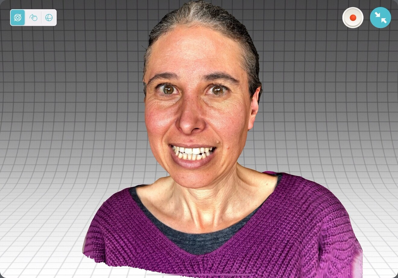 Fig. 2: Qlone face scan example.