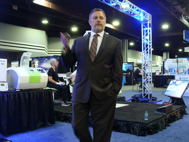 Dr. Gary Severance discusses the latest innovations in intraoral scanning, imaging, design and manufacturing during a demonstration at the Live Patient CAD/CAM Stage. 