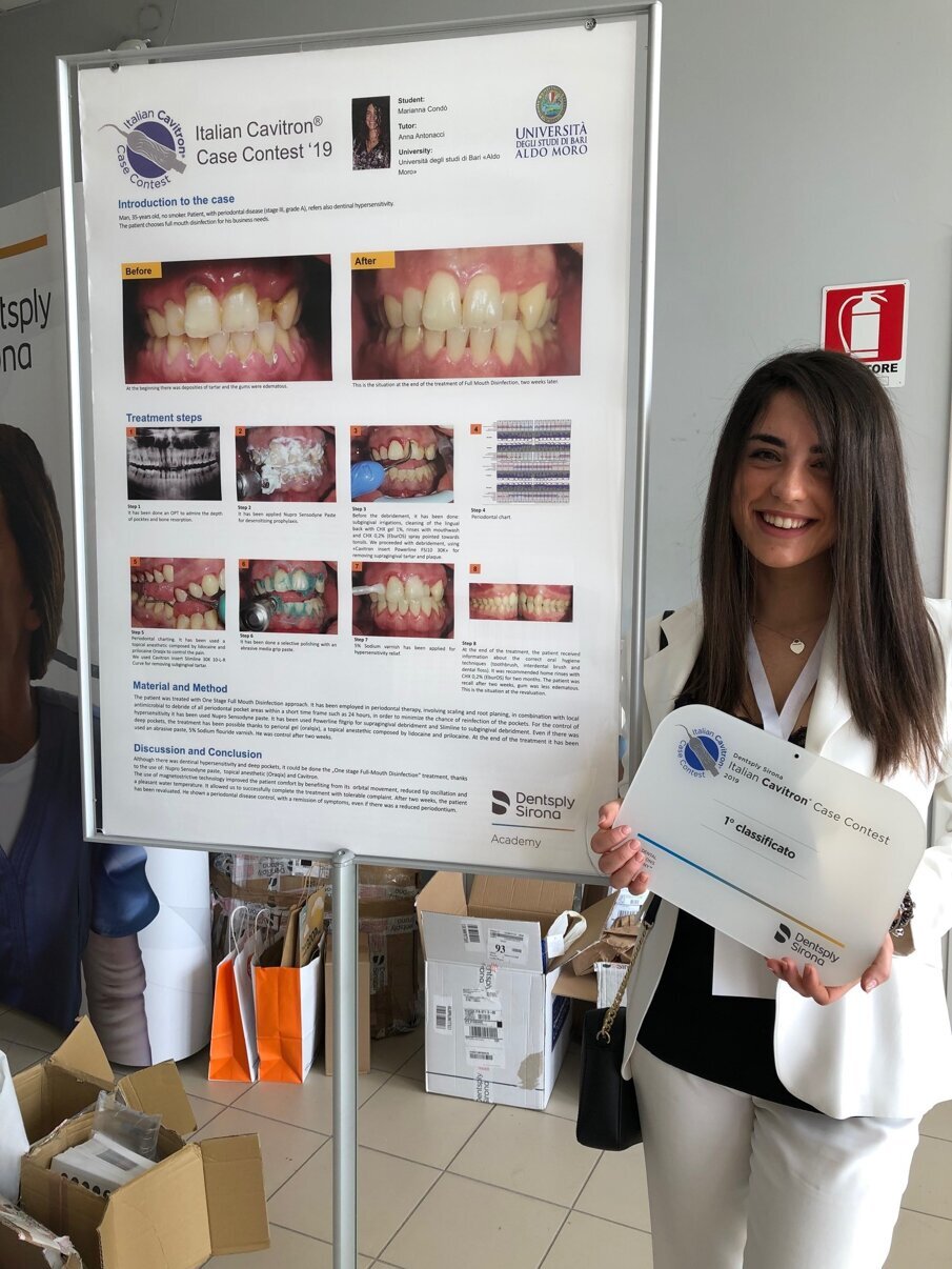 Prima classificata, Marianna Condò dell’Università degli Studi di Bari Aldo Moro (© Dentsply Sirona).
