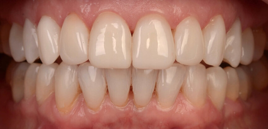 Fig. 15: Final restoration, immediately after treatment. 