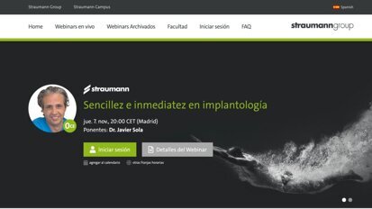 Más webinars, más idiomas: La plataforma de e-learning dental del Grupo Straumann crece