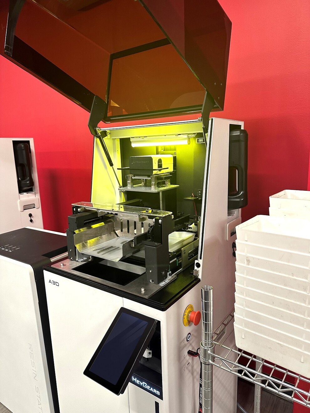 Fig. 6: Automated arm on the HeyGears UltraCraft A3D printer.