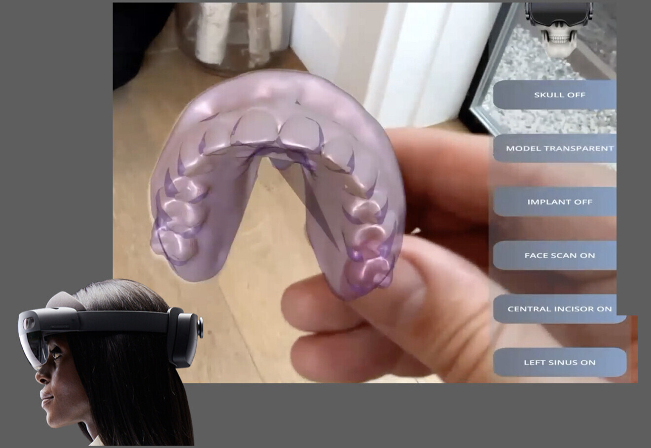 Fig. 14: Use of augmented reality in the dental laboratory.