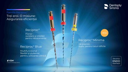 UN NOU MEMBRU ÎN FAMILIA RECIPROC - RECIPROC MINIMA - Ac endodontic de precizie – suplu, pentru cazuri dificile