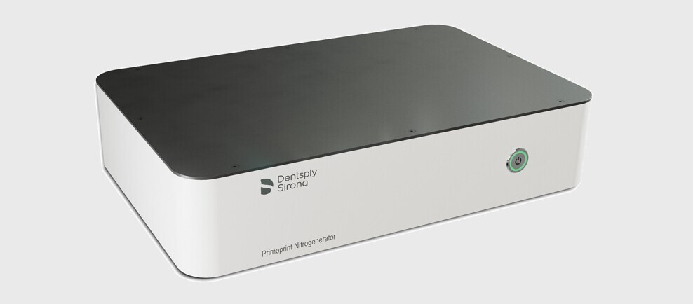 El Primeprint Nitrogenerator filtra el nitrógeno del aire comprimido y lo introduce en la PPU Primeprint. 