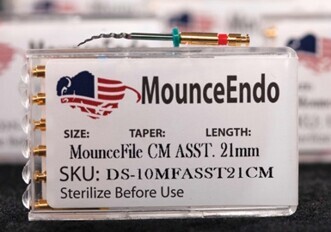 The MounceFile in Controlled Memory and standard nickel titanium
