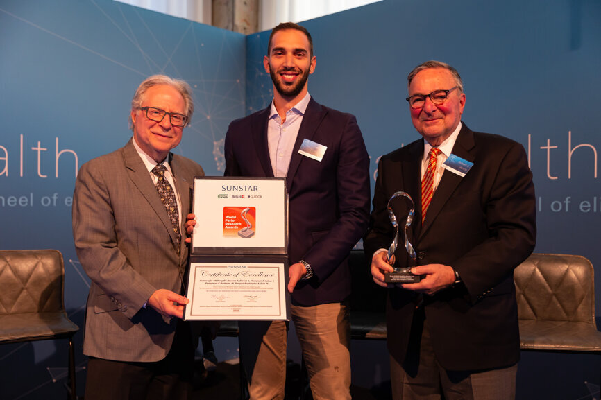 From left to right: Prof. Kenneth Kornman, Michel Agusto and Prof. Robert Genco.