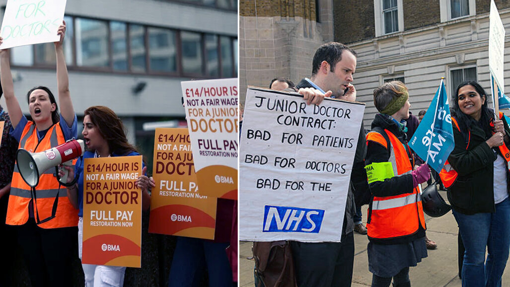 Junior British doctors’ strike for pay continues