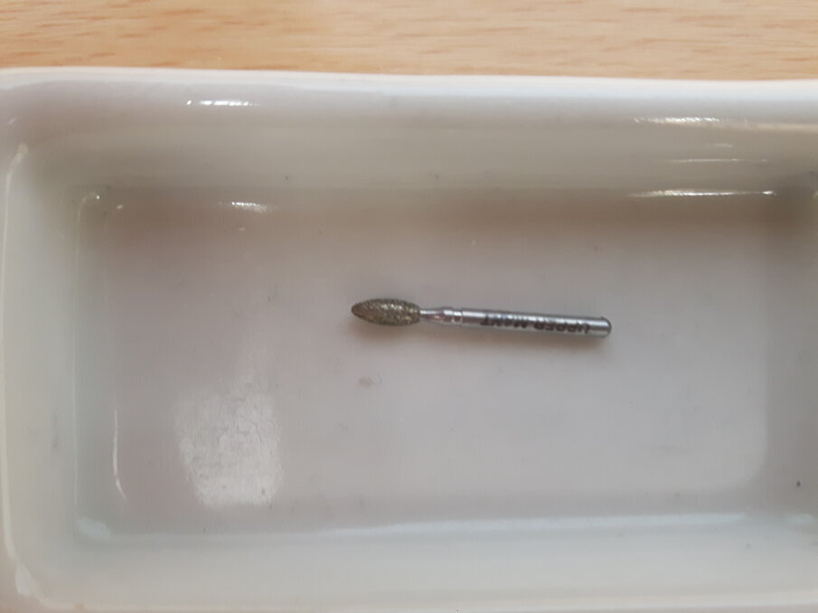 Afbeelding 1.	De diamantfineerboor FG 257/018F.