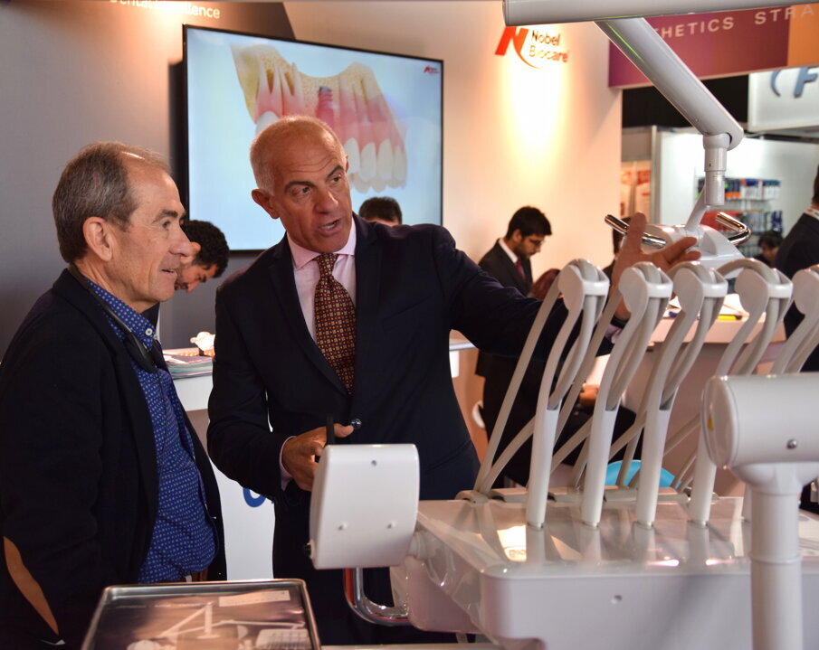 Nobel Biocare booth at FDI World Dental Congress (Photograph: Monique Mehler, Dental Tribune International)
