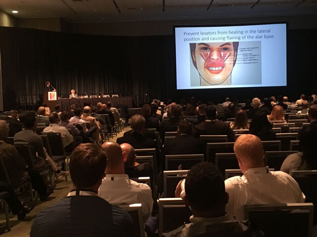 Attendees participate in a Q&A toward the end of the ‘Cosmetic Orthognathic Surgery’ session.
