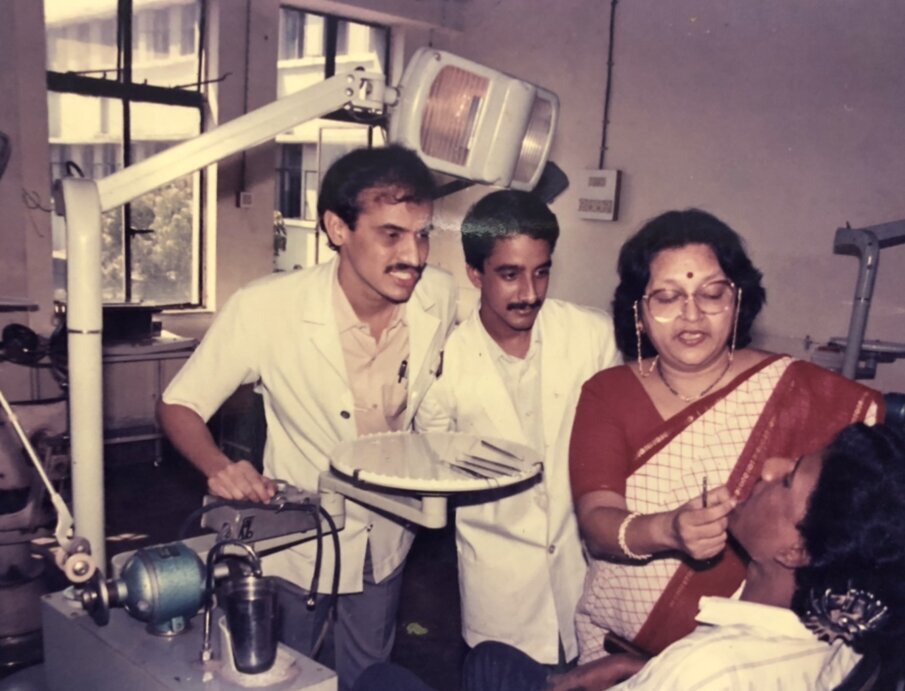 With her first batch of PG students -Dr Shankar Iyer & Dr Shailendra Singh
