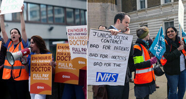 Junior British doctors’ strike for pay continues