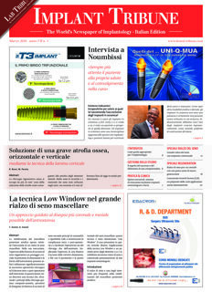 Implant Tribune Italy No. 1, 2018