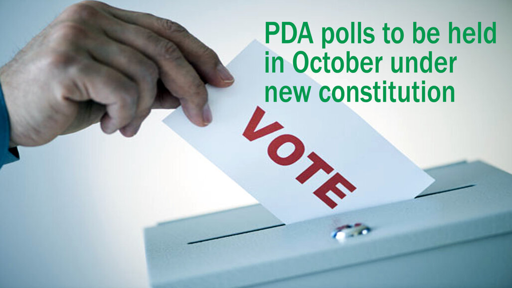 PDA polls to be held in October under new constitution