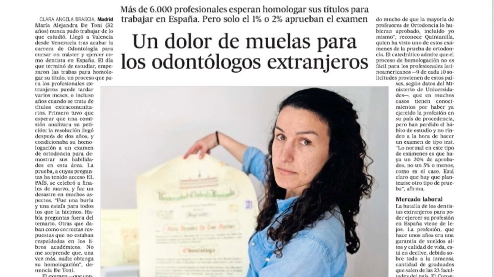 El desastre de la convalidación del título en España