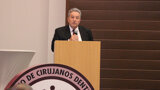 El Dr. Rafael Porras, presidente del Colegio de Cirujanos Dentistas, durante la inauguración de la 14 edición del Congreso Dental Internacional.