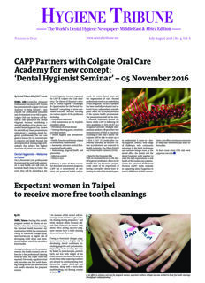 Hygiene Tribune Middle East & Africa No. 4, 2016