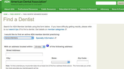 ADA website connects patients and dentists
