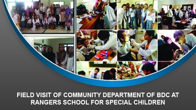 Field visit of Community department of BDC at Rangers School for Special Children