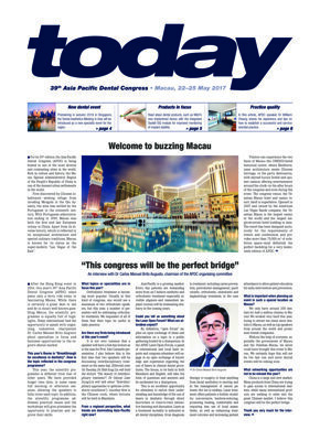 today Asia Pacific Dental Congress Macau 2017